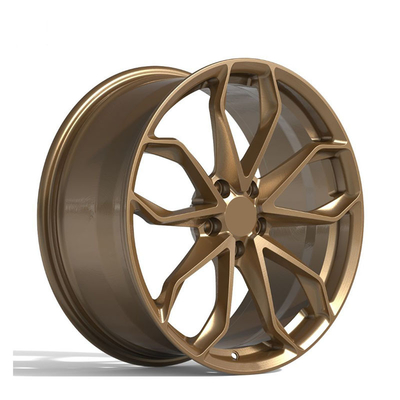 Monoblock Alloy Aluminum Wheel Rims 5X120 Brush Brown Forged Wheels For Racing Cars
